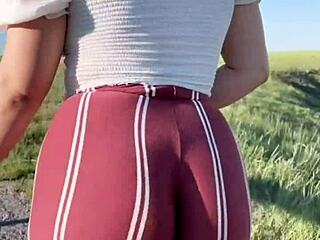 The beautiful prostitute with the big ass offers her services in the city.