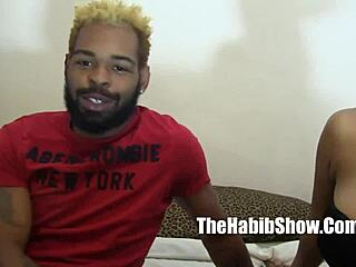 Yella Bone's huge tits fucked by big black cock first time