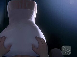 Sister intensely rides cock while watching TV in hentai game