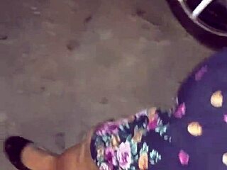 Teasing Busty Milf in Lingerie Flashes Big Tits and Ass on Lima Streets Part 1