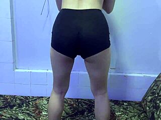 Wife's Intense Booty Workout On Bed Christmas Day