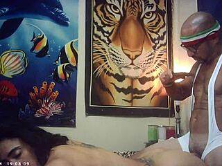 Behind the scenes, skinny Italian model feels the hardcore pound machine for the first time.