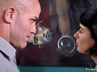 the baldheaded guy is fucking his step sisters in lesbian submission