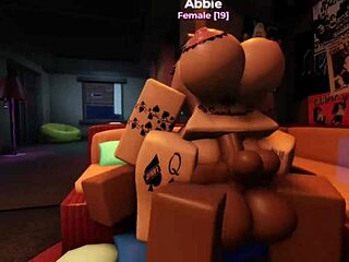 Roblox slut gets fucked and filled with cum in intense session