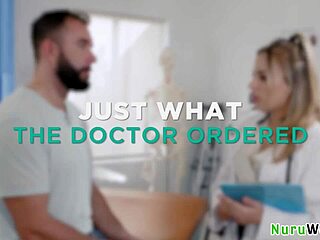 Anna Claire Clouds Prepares for Nuru Massage