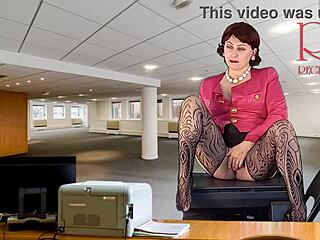 Naked Secretary Seduces Boss, Shows Pussy And Masturbates