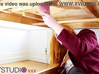 Victoria Greene Sucks Cock And Gets Uniform Drenched In Cum At Milking Table!