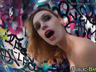 railed blonde outdoors with big tits doggystyle hardcore public high definition masturbation