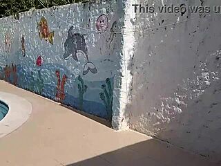 Horny Latina Exposes Big Tits In Public Showers