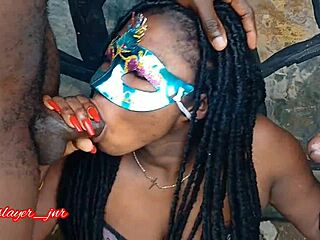 New Lagos Girl Fucks Outdoors, Shaking Orgasm