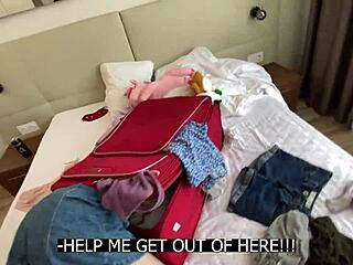 dumb stepsister got stuck in a suitcase, oops my bad