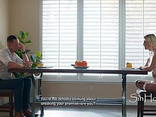 Adorable Blonde Babe Drops Underwear After Pinky Swear in Taboo Cinema Game