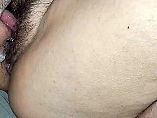 my lover teresa jerks me, i lick her hairy pussy, cum on foot