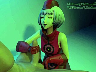 In the story of Elizabeth Persona 3, she gives an intense handjob scene