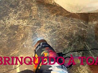 Skinny Amateur Bent Over in Thong for Public Fingering and Tight Pussy Deflowering