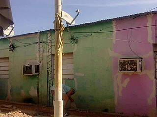 my neighbor can’t resist staring at my big latina ass in short dress