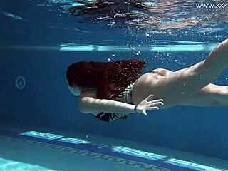 Diana Rius with Hot Tits Groped and Stripped Underwater in Public