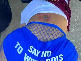 Spreading ass and pussy in shorts?