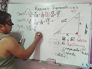 Nerd student seduced by teacher in bedroom