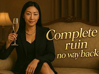 Asian Findom Goddess Ruins Slave in POV Domination