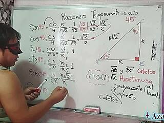 Nerd student seduced by teacher in bedroom