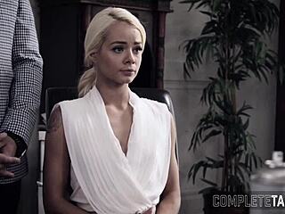 Watch this teen sub get dominated in a hardcore threeway