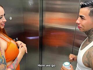 Meeting Neighbor In Elevator Leads To Outdoor Fucking