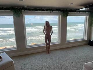 i watched dakota lyn ride the long board at the beach