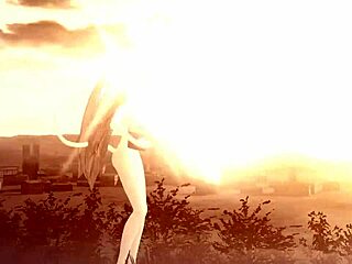 hatsune miku in full nude cat costume, showing her big tits and ass