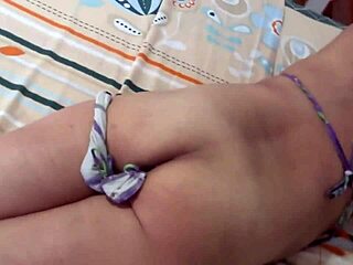 after showing off on the beach, i go to the hotel excited to use my huge dildos