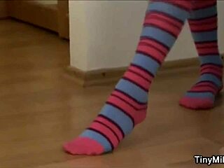 Solo Teen Touches Herself in Sexy Stockings