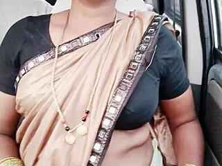 Indian call girl screams during wild car sex with dirty telugu talks!