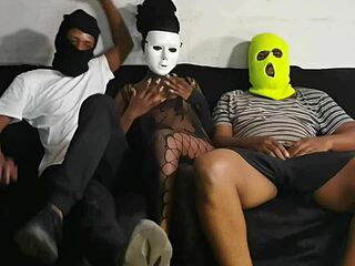 Ebony Girl's Tight Pussy in Group!