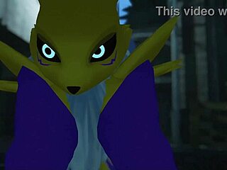 Renamon the furry fox gets railed publicly outdoors in an intriguing encounter