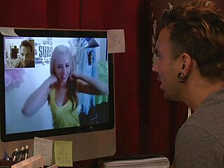 Sweet blonde teen shouts, 'fuck me now on chat!'