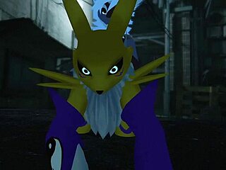 Renamon the furry fox gets railed publicly outdoors in an intriguing encounter