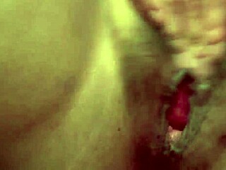 Latina milf uses vibrator on clit in quickie before husband