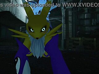 Renamon the furry fox gets railed publicly outdoors in an intriguing encounter