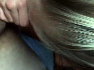 cute blonde with tattoos showing her tits and pussy