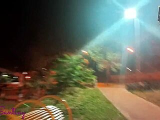 Slut Sucks Big Black Cock in Public Square for All to See