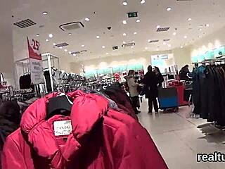 Stellar Czech Nympho Sweetie Undresses And Gets Seduced In Hypermarket, Poked In Asshole POV