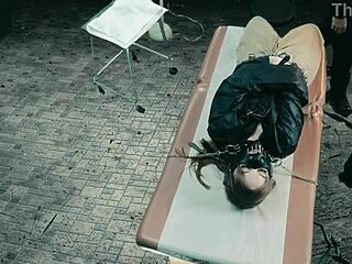 Insane woman is kept in a cell and only brought out for use of her pussy!