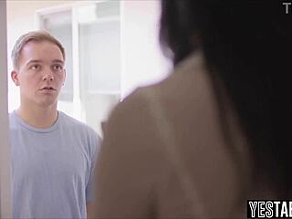 cunning young 18+ stud tricks and pounds a big tits curvy mature milf