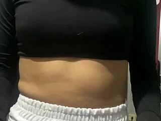 18 year old stepsister with perfect tits plays with cock