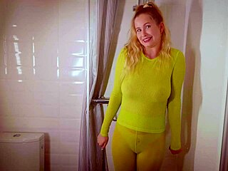 Skinny Porn Actress With Big Natural Tits Shows Wet Clothes In Fetish Scene