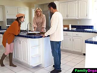 Familyorgasm - sweet daughter barely keeps her stepdads cock 😏