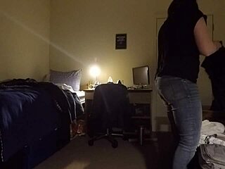 busty milf caught spying with big tits on hidden cam