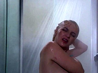 i panicked when i saw this sexy blonde nude in the shower with hairy tits