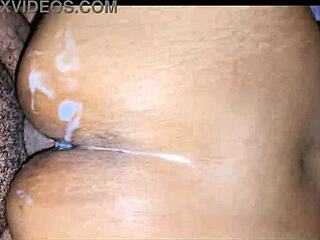 fat ass bent over for creampie in bedroom