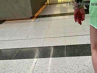 trashy kiwi slut shows off at the mall and on a busy public street